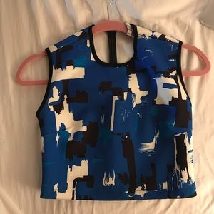 Karina Grimaldi Sleeveless printed Scuba Top